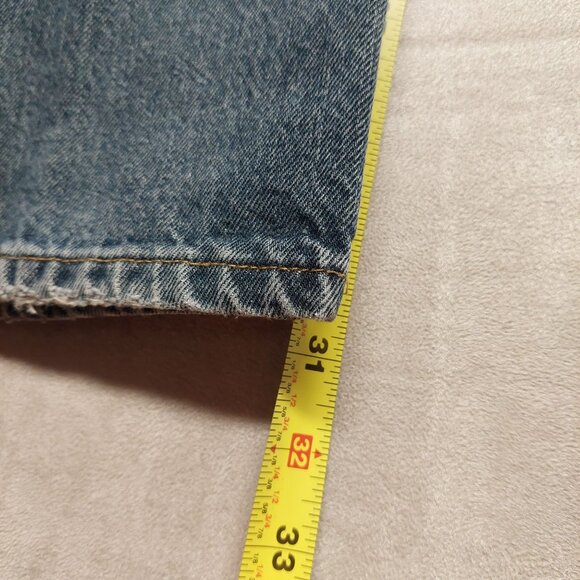 Axist Mens Blue Denim Jeans 33x32 Relaxed Fit Straight Leg 100% Cotton - Picture 13 of 13